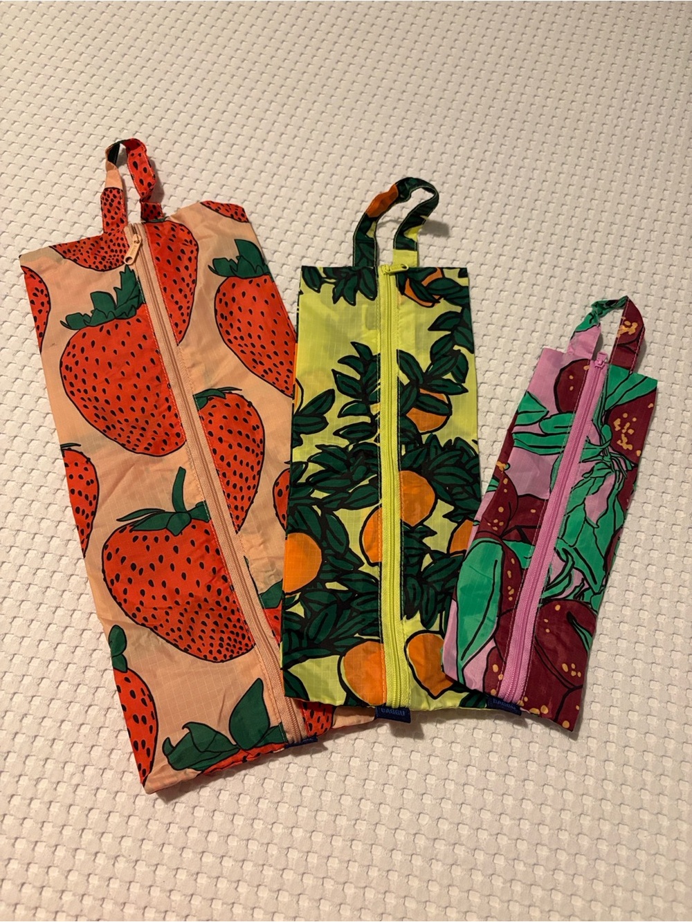 Baggu 3D Zip Set in Backyard Fruit from 2021